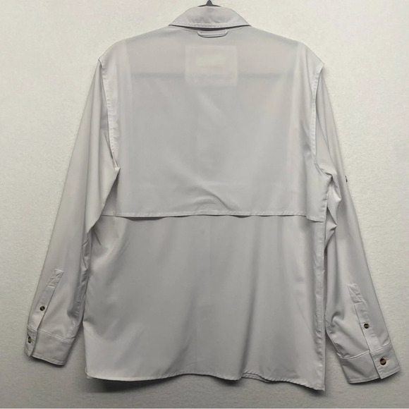 Sportsman's Warehouse Fish Gear White Button Down Shirt Vented Nylon M Outdoor - Picture 3 of 9